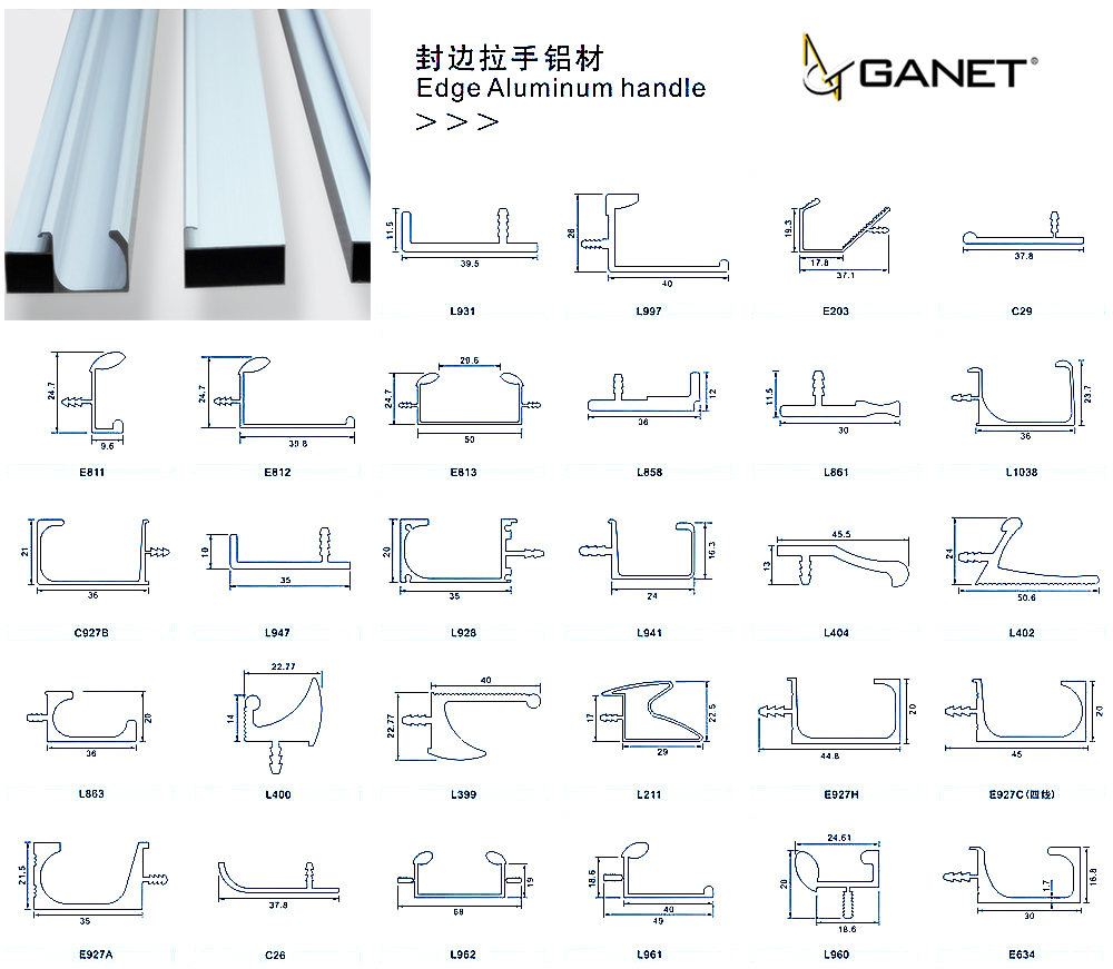 Concealed Aluminium Handles